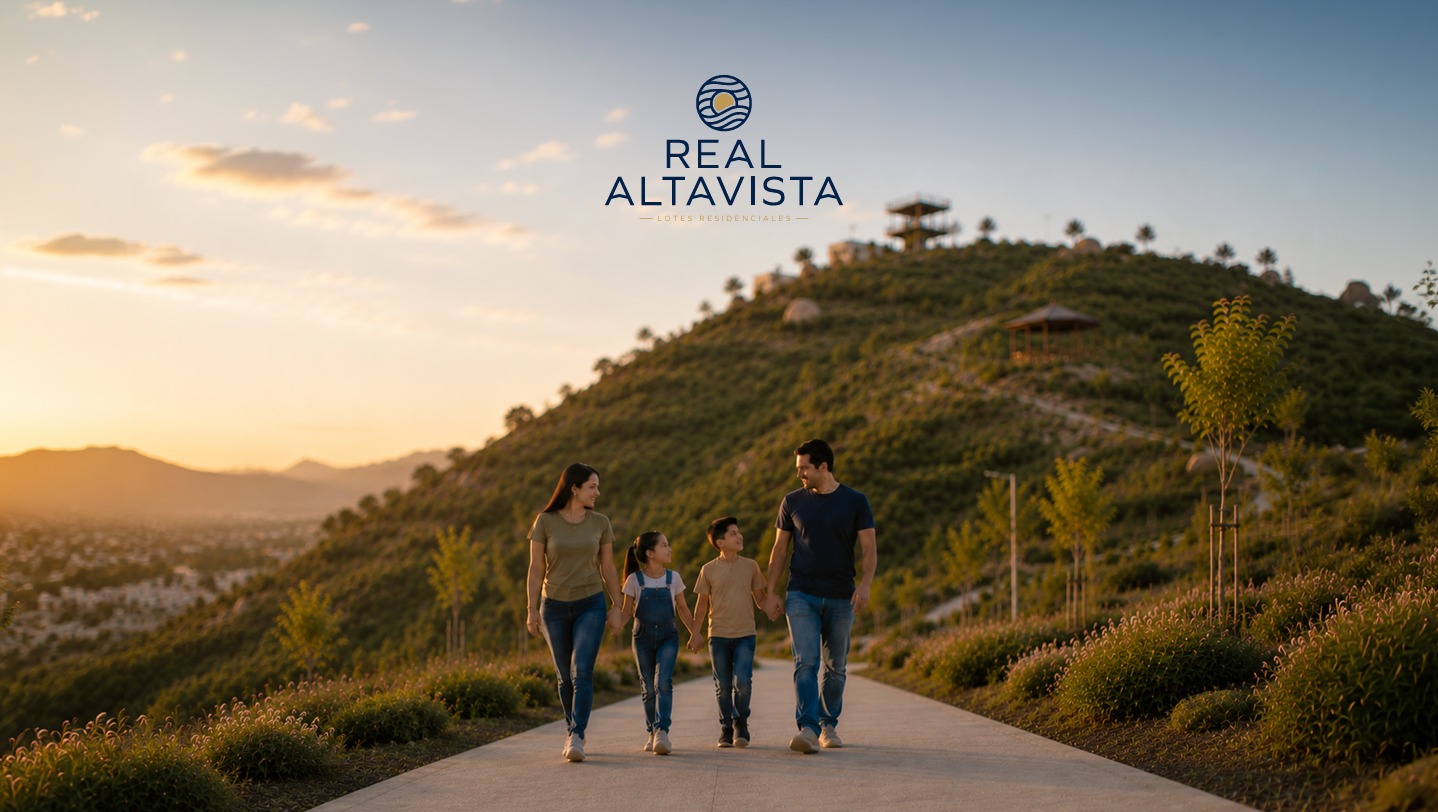 Familia caminando en Real Altavista